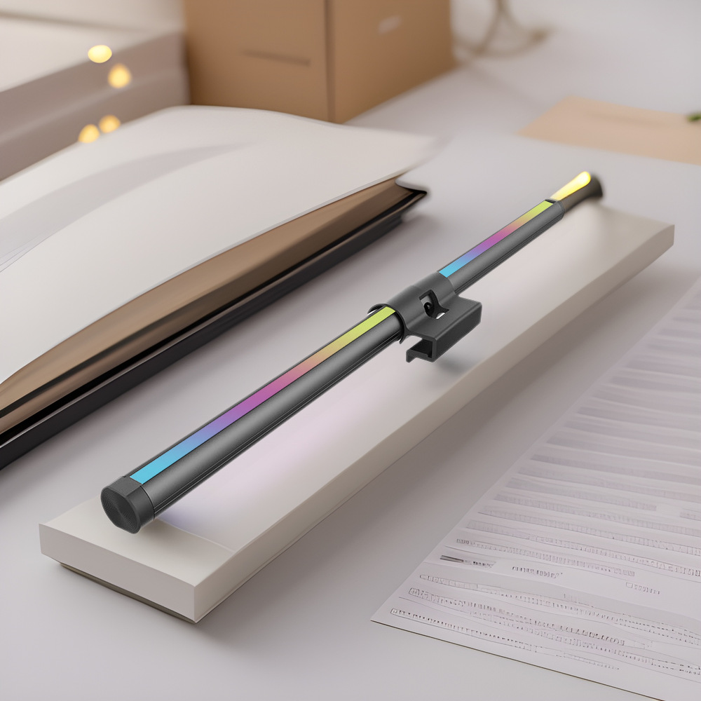 Магнитная висячая лампа, двусторонняя, сенсорная LED лампа, три цвета температуры, анти-синий свет