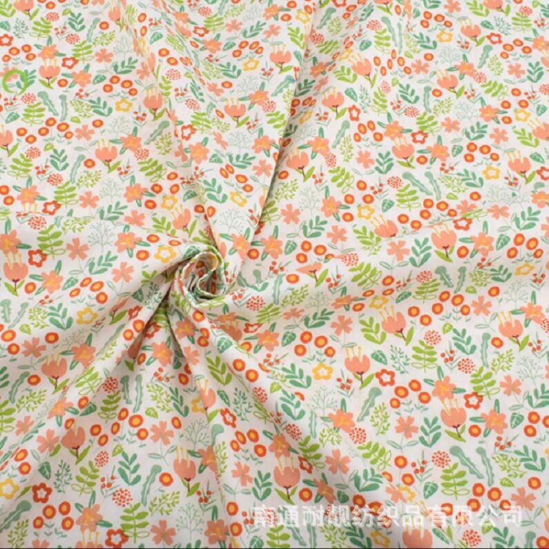 Green cloth group pastoral small floral cotton twill fabric cotton bedding handmade home clothes baby clothes fabric wholesale