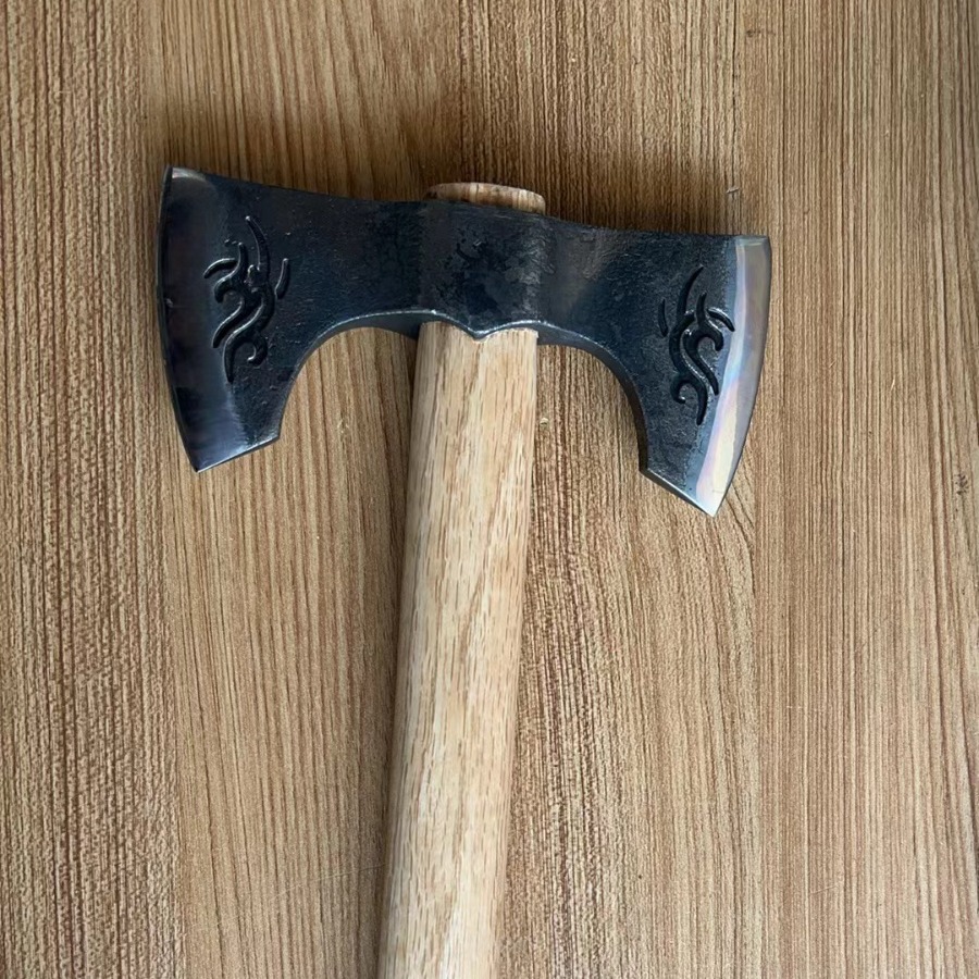 Double-edged axe manganese steel forging outdoor camping axe chopping wood outdoor logging axe wholesale double-edged outdoor camping axe