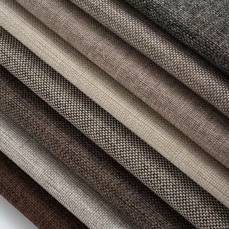 Plain Burlap Fabric Handbag Fabric Wholesale Polyester Pillow Cushion Car Cover Fabric Linen Sofa Fabric Hemp Feel