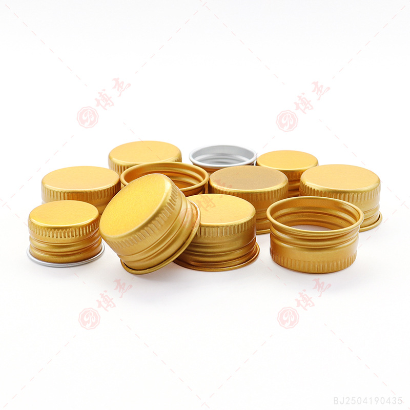 Source manufacturer 18 20 24 28 38 thread alumina cap food and beverage bottle cap cosmetic metal cap