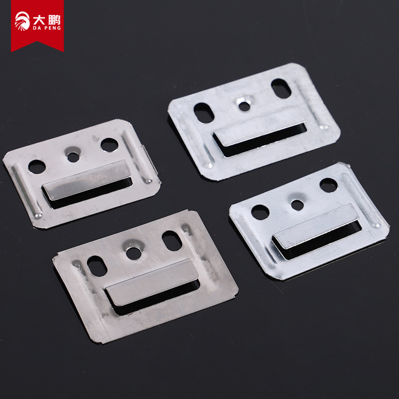 Galvanized PVC buckle plate buckle fixing piece bamboo fiberboard integrated wall plate buckle wall plate stainless steel buckle