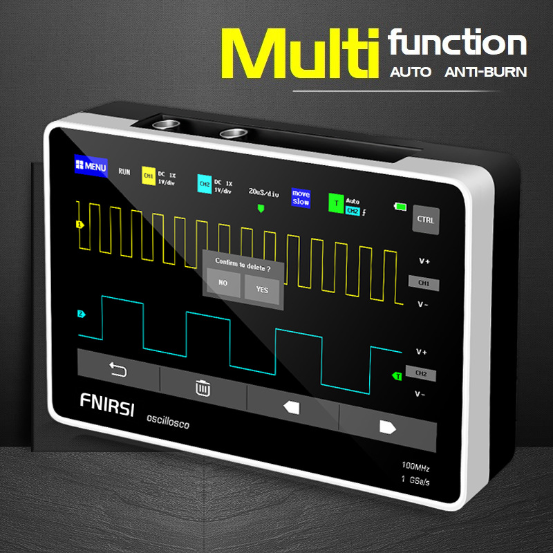 New FNIRSI 1013D dual-channel digital touch tablet oscilloscope 100m bandwidth 1GS sampling rate