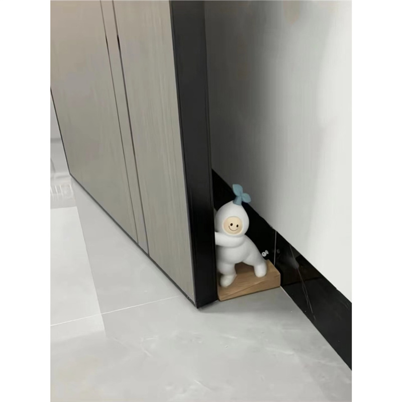 Mr. Bu Anti-Collision Door Stop Creative Cartoon Door Stopper Top Door Stopper Anti-Collision Punch-Free Book Desk Ornaments Door Push