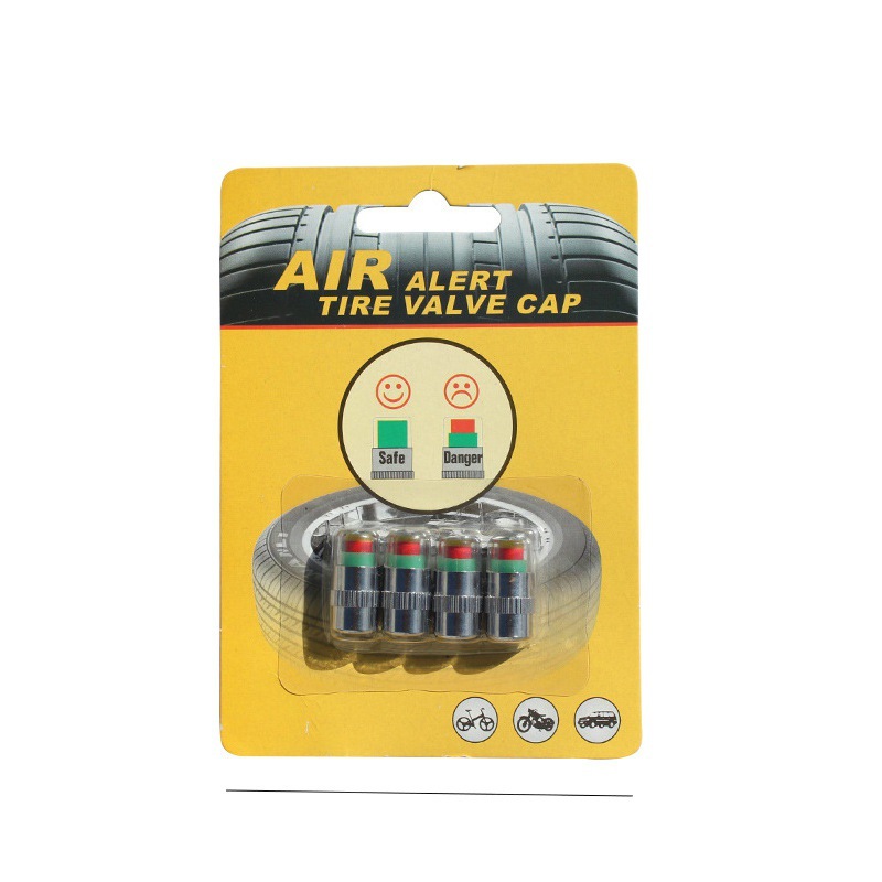 Car tire pressure detection cap monitoring cap visual tire pressure warning device tire pressure detector tire pressure cap set of 4