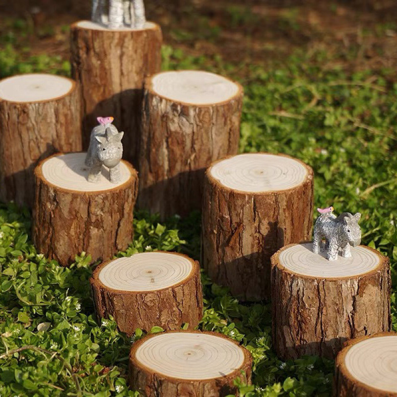 Маленькие деревянные орнаменты, пень, реквизит для съемок, декоративные элементы