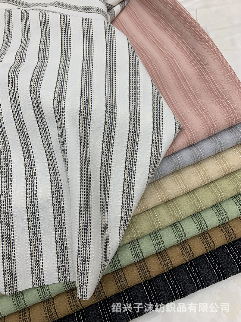 In stock 6072#TR jacquard vertical stripes British style suit suit skirt fabric fabric stripes