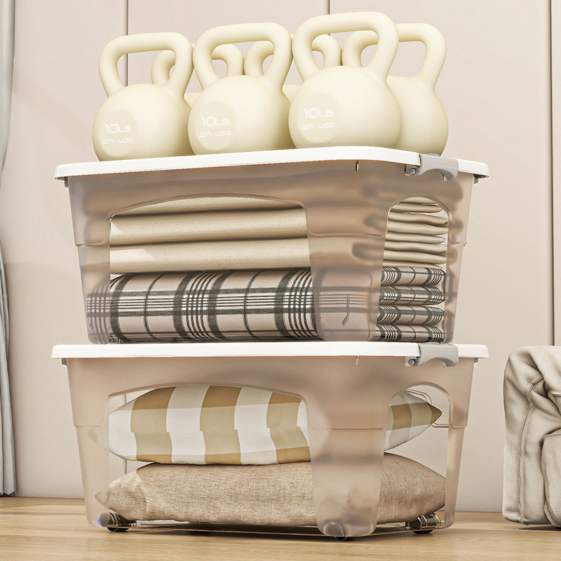 Cross-Border Clothes Storage Box Transparent Snack Toy Storage Box Extra Large Car Storage Box Plastic Storage Box