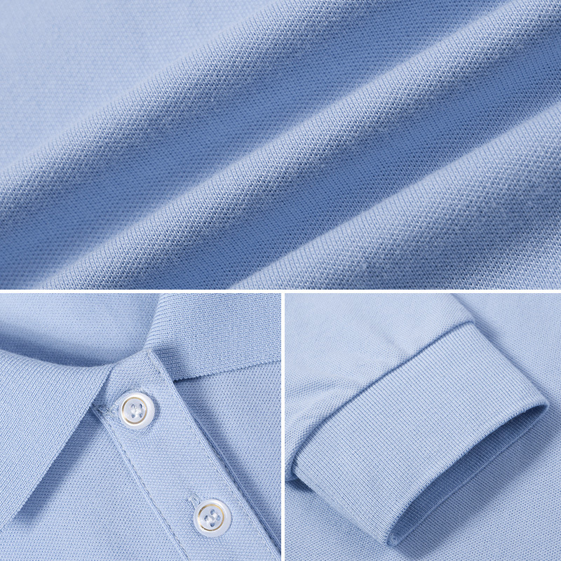 Solid Color Long-sleeved Polo Shirt Women's T-shirt Slim-fit Slimming Corporate Clothing Workwear Professional Shirt LOGO Business Collar Sweater