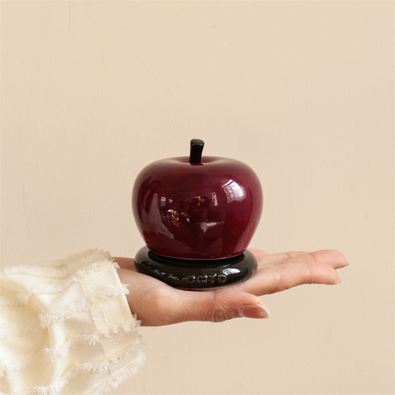 Банка для зубочисток с красным яблоком 1 шт. Высокий стиль домашнего декора, ювелирное хранение зубной нити, декоративные украшения