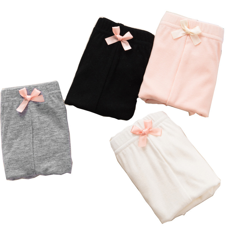New Summer Girls' Modal Safety Pants, Anti-Exposure Kidsren's Pants, Bow Three-Quarter Pants, Leggings, Girls' Underwear