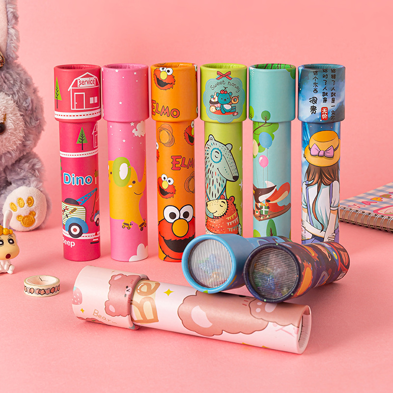 New Cartoon Large Rotating Kaleidoscope Magical Magic Versatile Interior View Kaleidoscope Kidsren's Kindergarten Toy