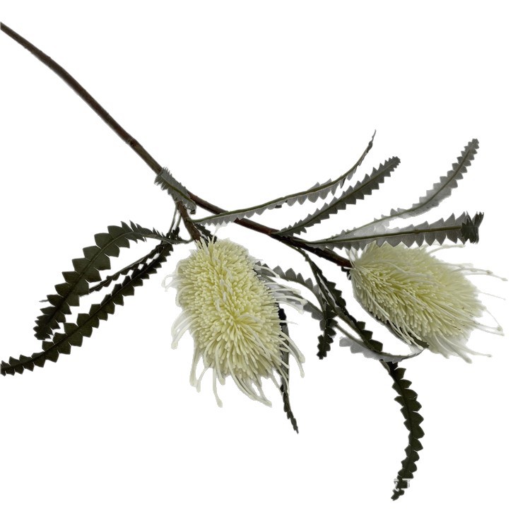 2 Fork Needle Pad Flower European Style Old Artichoke Simulation Plastic Flower Model Room Hotel Place Imperial Flower Super Realistic