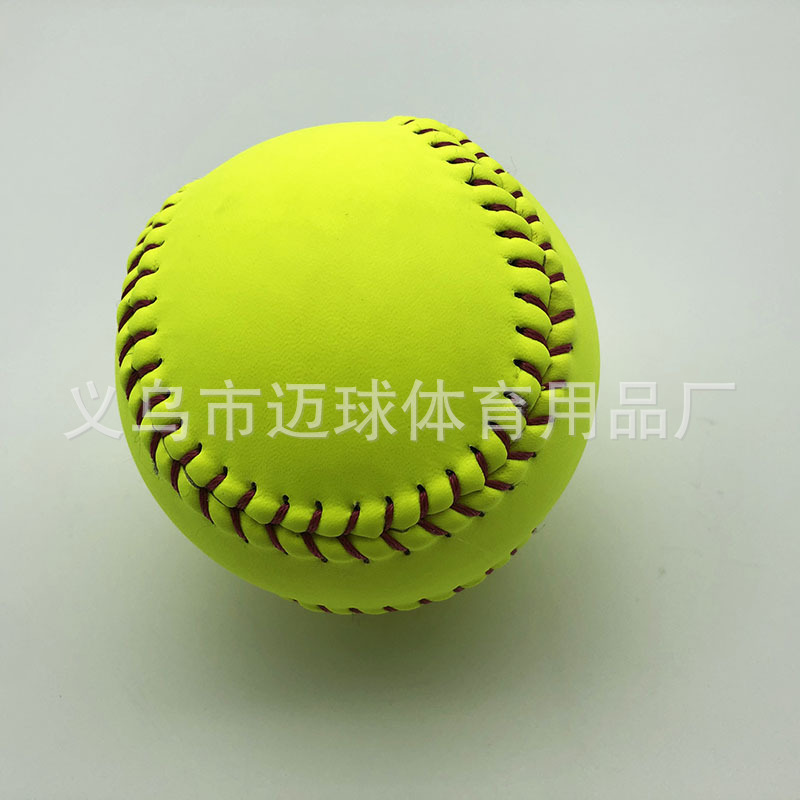 In stock supply 12inch PVC wooden core blank no pattern yellow green hard softball support one-piece delivery