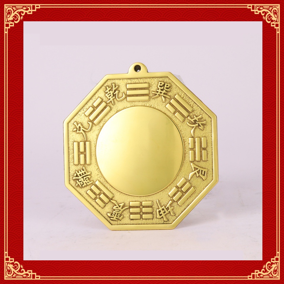 Manufacturer Wholesale Alloy Brass Bagua Mirror Convex Mirror Concave Mirror Tai Chi Mirror Ornaments Copper Mirror Crafts Wholesale