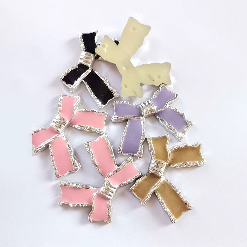 Letter Hairpin Letter Headband Jewelry Flats Bottom Butterfly Shape Electroplating Uv White + Oily New Kidsren's Jewelry