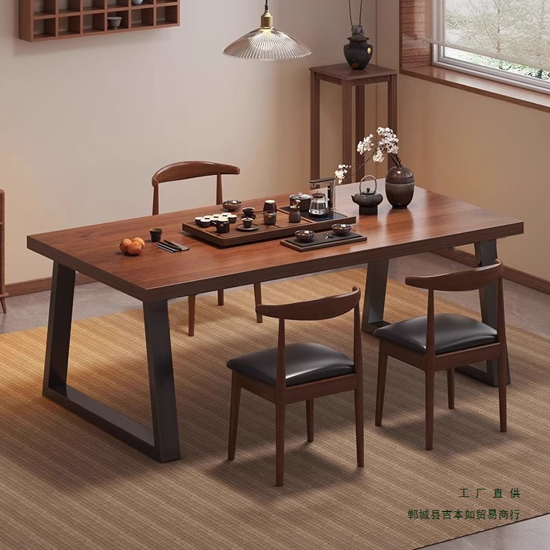 Большой чайный столик и стулья, комбинация для дома, кофейный столик в гостиной, новый чайный стол, один стол и пять стульев, стол для чая на балконе