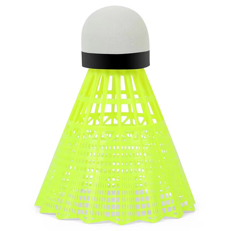 Factory direct plastic badminton windproof colorful elastic plastic glue beginners training ball bulk color