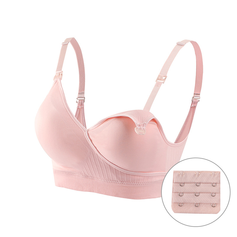 Pregnant Women's Underwear Women's Nursing Underwear Women's Convenient Front Opening Buckle-free Steel Ring Gathering Anti-sagging Sleep Bra