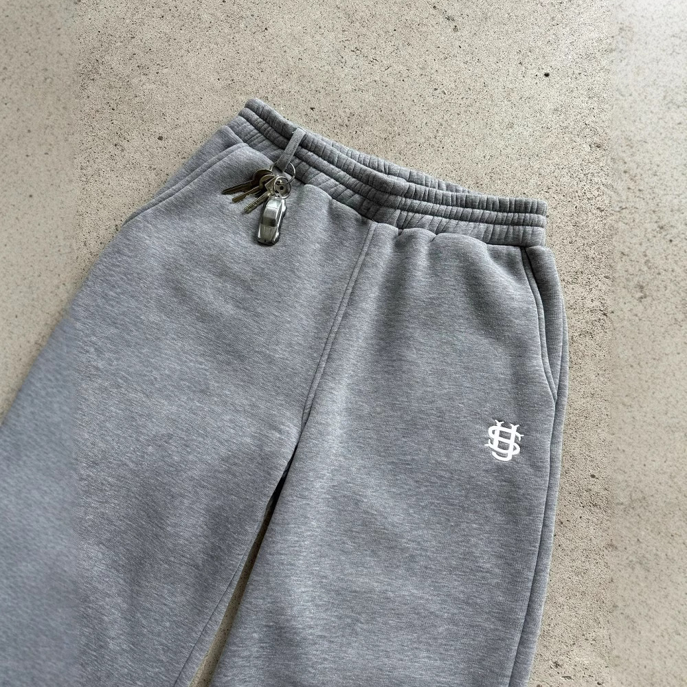 European and American Wholesale Cross-Border Elastic Drawstring Zipper Sweatpants Solid Color Casual Long Pants High Street Hip-Hop Rap Streetwear Y2K