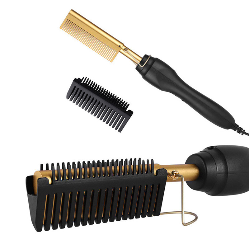Электрическая завивка Amazon, медная расческа, сухая и влажная, двойное назначение