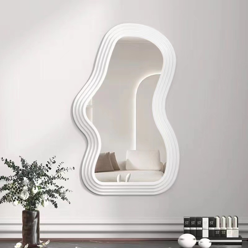Factory Cloud Mirror Desktop Dressing Mirror Makeup Mirror Student Dormitory Desktop Mirror Wave Mirror Irregular Shape