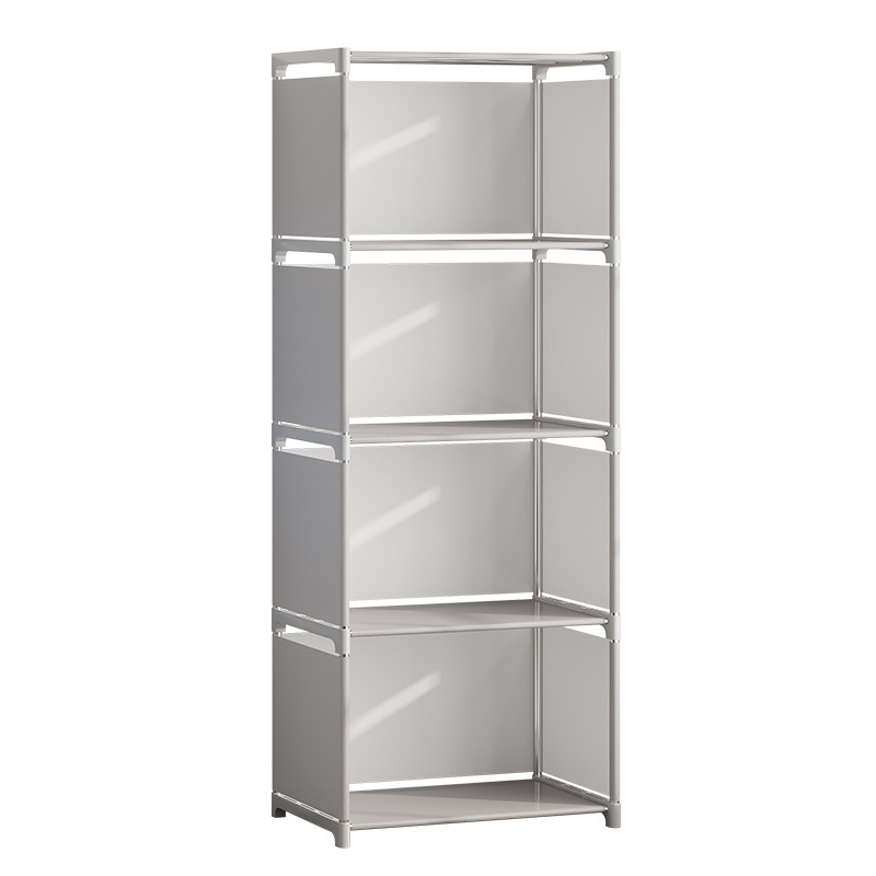 Multi-Layer Simple Bookshelf Bookcase Floor Rack for Children and Students, Creative Entryway Dormitory Storage Rack, Storage Cabinet