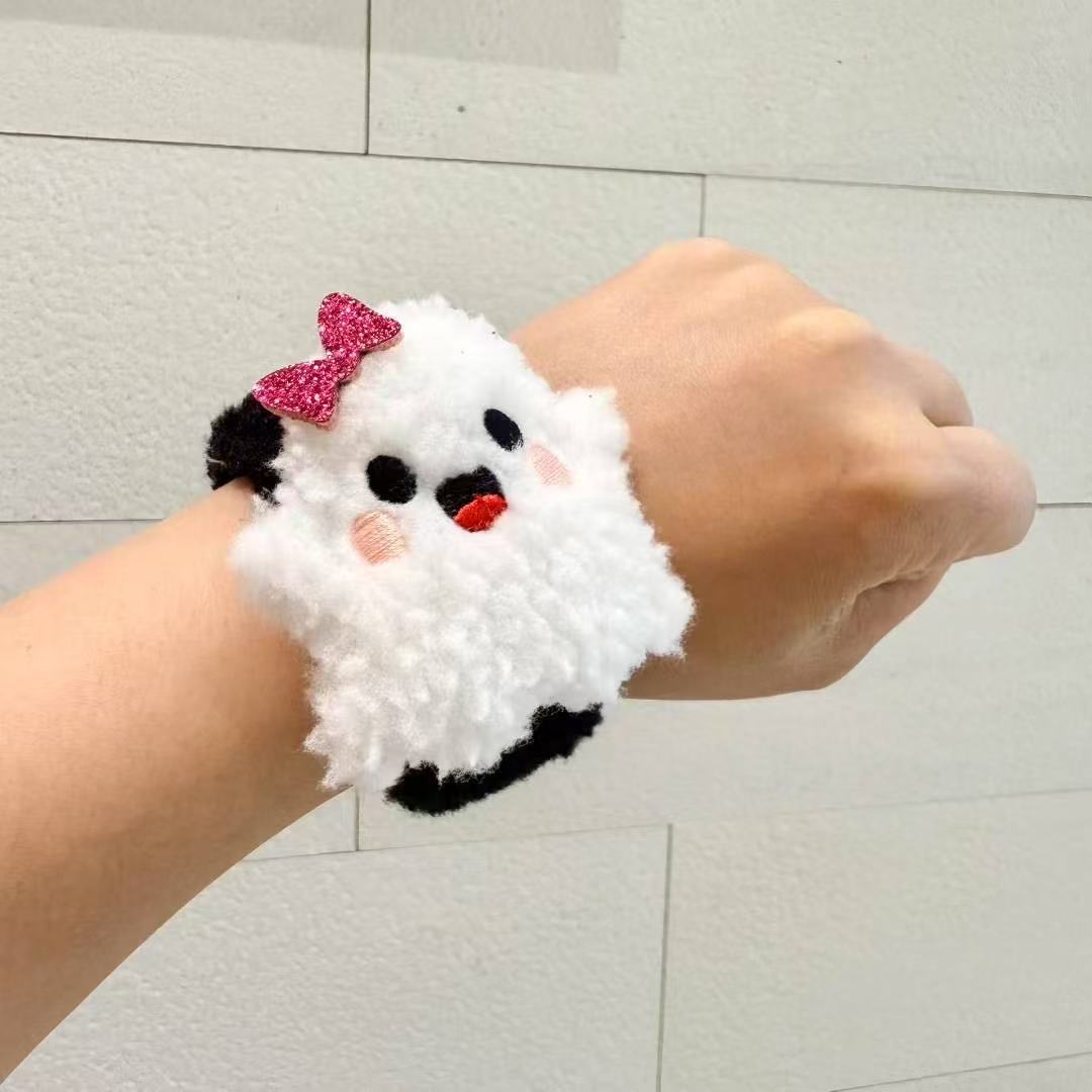 Cross-Border New Product Halloween Snap Ring Plush Doll Bracelet Decoration Holiday Party Dress up Snap Ring Toy