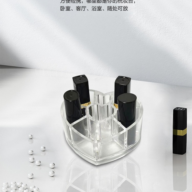 Love Plum Blossom Lipstick Display Rack 9-Grids Nine-Square Grids Lipstick Storage Rack Mini Tool Storage Box Transparent