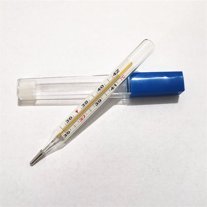 Sanshan large thermometer 1 medical armpit mercury glass thermometer large scale internal standard probe