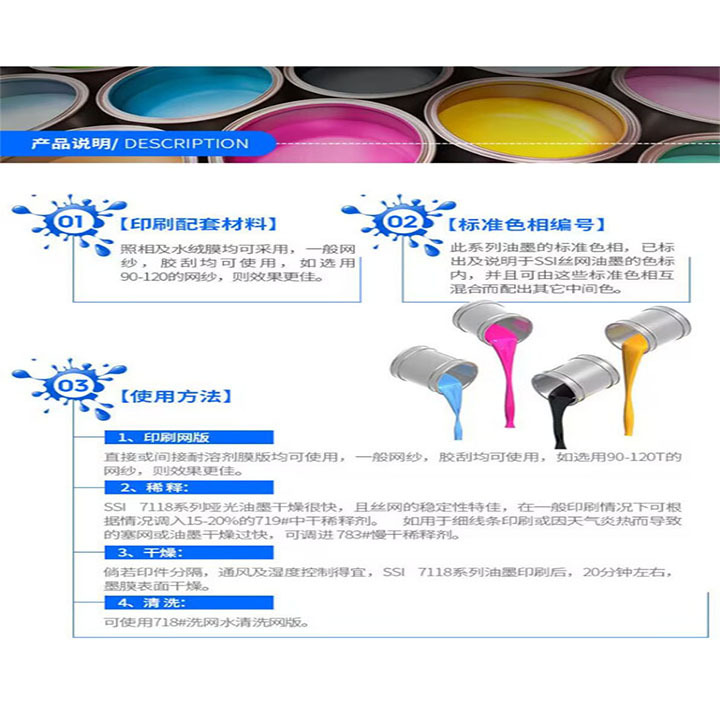 Screen Printing Ink Meijia 802 Series Pvc Ink Self-Drying Ink Quick-Drying Environmentally Friendly White Black Four-Color Ink
