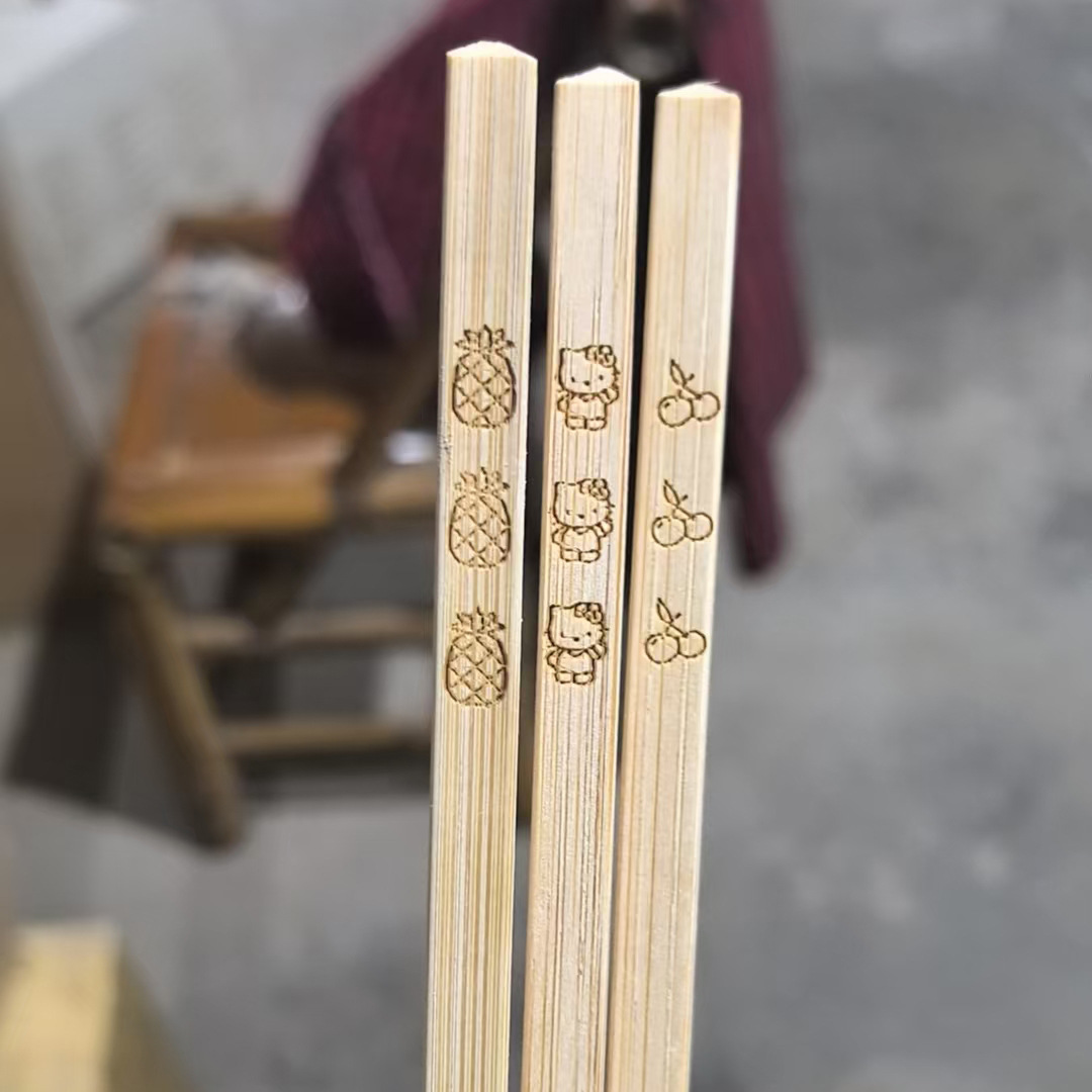7.5mm * 18cm children's chopsticks no paint no wax kindergarten knotless bamboo chopsticks 19cm wholesale polished bamboo chopsticks