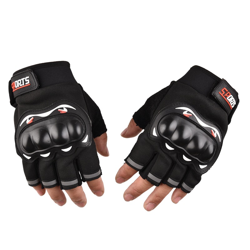 Motorcycle Motorcycle Riding Gloves Protective Joint Riding Sports Outdoor Fitness Half Finger Hard Shell Spring Summer Autumn