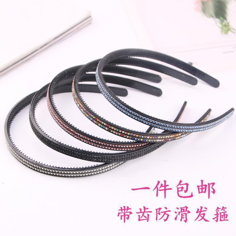 Популярная универсальная резинка для волос, тонкий стиль, зубчатая повязка для лица, корейская повязка с блестящими стразами