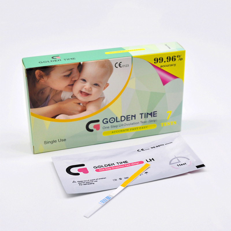 Factory Direct Sales Golden Time High-Precision Early Pregnancy and Ovulation Test Strips Lh Strips 7/Box