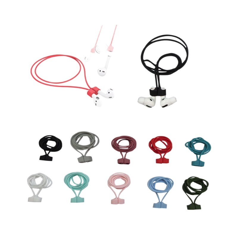 Suitable for Apple AirPods Pro23 Headphone Anti-Lost Rope Xiaomi Huawei Honor Wireless Headphone Silicone Lanyard