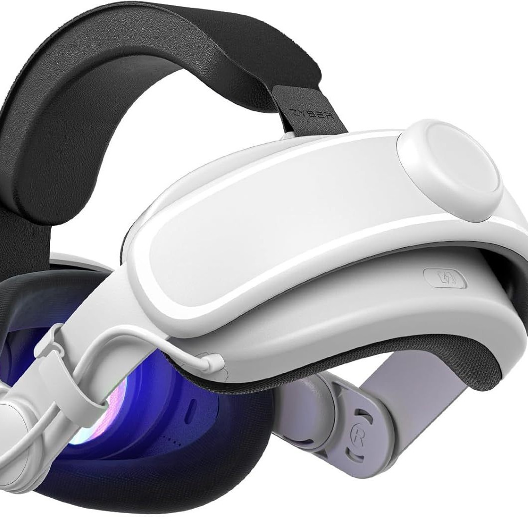 New Vr Accessories Suitable for Meta Quest 3S Foldable Plaid Decompression Adjustable Vr Charging Headwear