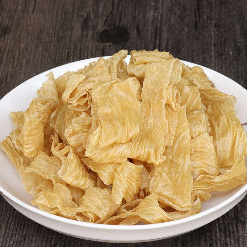 Dried bean skin salt-free oil bean skin bean curd skin instant farm dry goods commercial salad bean flower wide bean silk