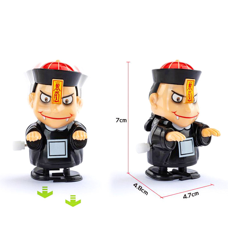 Novelty Funny Clockwork Glide Cartoon Purple Witch Ghost Foot Zombie Winding Walking Doll Halloween Toys
