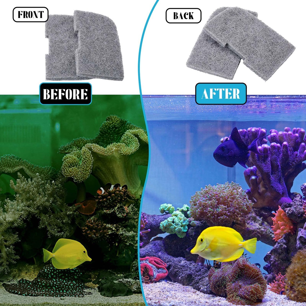 Cross-Border Aquarium Ammonia Removal Pad Compatible with Fluval 306/307/406/407 Aquarium Filter