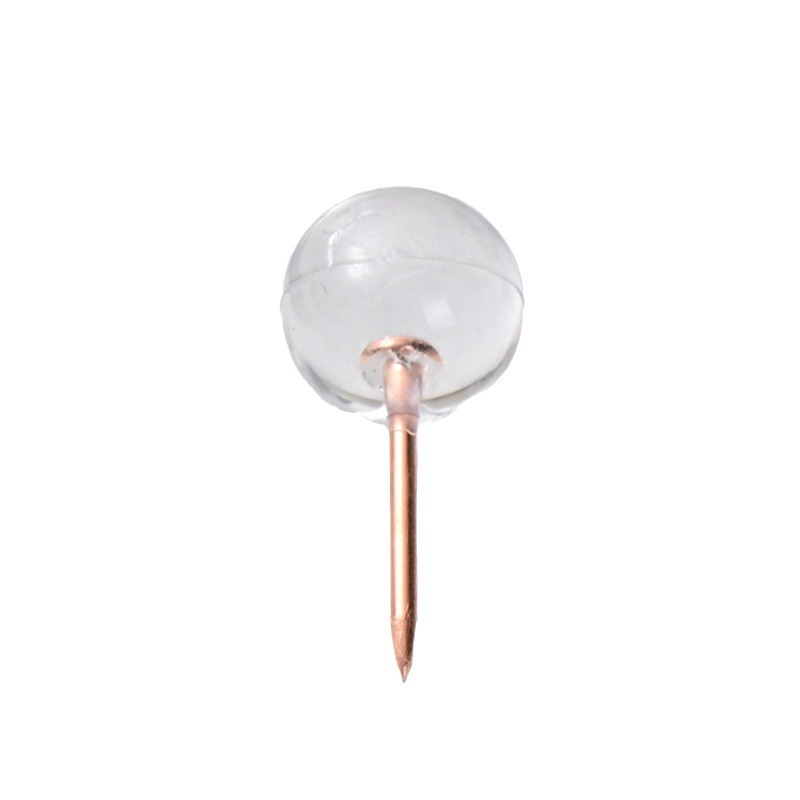 Transparent ball nail rose gold nail 9*20mm cork board photo wall fixed press nail plastic pin nail