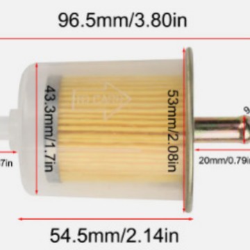 Export Wholesale Combination Package Gf61 Motorcycle Accessories Garden Machinery Gasoline Filter Plastic Iron Cover Filter Element Oil