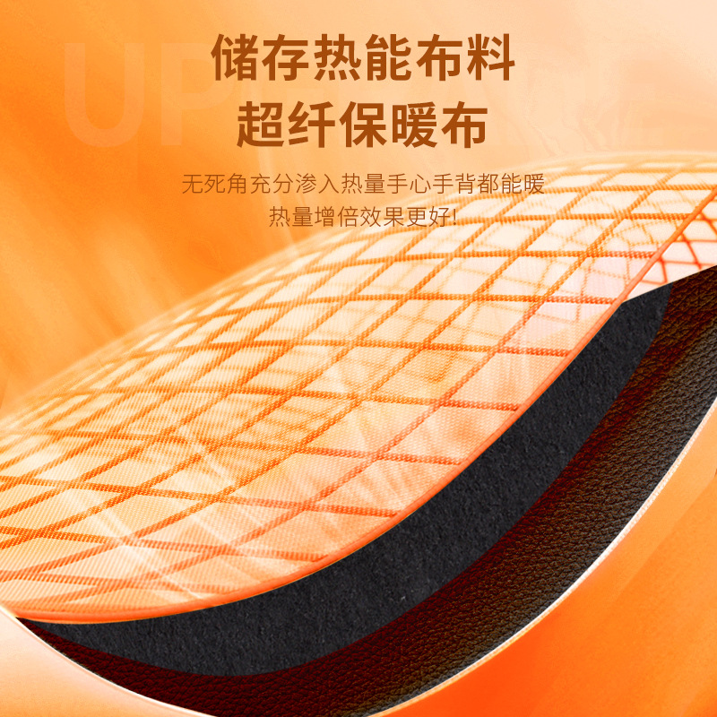 Cross-border new charging men's and women's winter electric heating gloves universal half-finger office warm open-finger thermostatic heating gloves