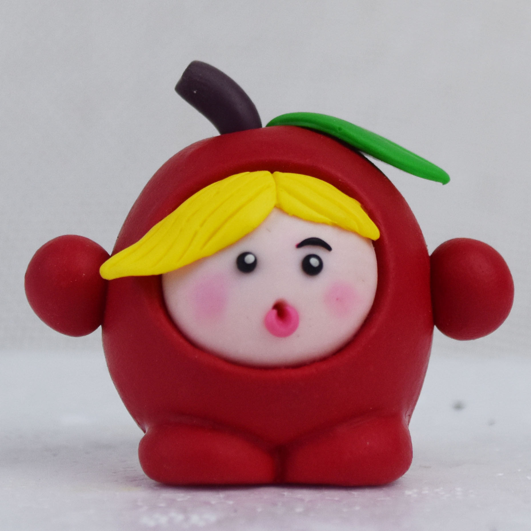 Fruit Ninja Series Cherry Apple Orange Strawberry Pineapple Cake Insert Soft Clay Ornaments
