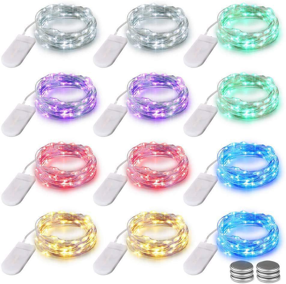 led button string light button battery box copper wire light string handicraft color light string gift box string light decorative light
