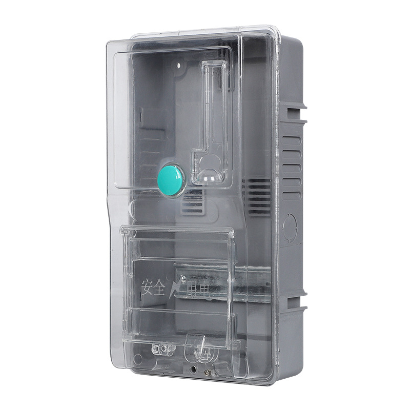 Outdoor Rainproof Plastic Distribution Box, Home Rental Single-phase Electric Box, 1 Household Transparent Plug-in Card Prepaid Fee Meter Box