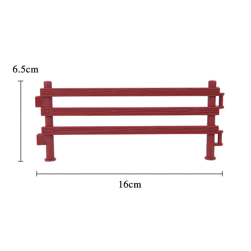 16CM simulation fence toy large sand table fence ornaments animal fence plastic fence farm scene accessories