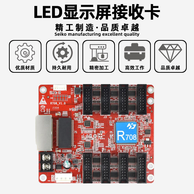 GRay DegRee Technology HD-R708 Full ColoR LED Display Receiving CaRd ElectRonic ScReen Video AdveRtising ScReen ContRol CaRd