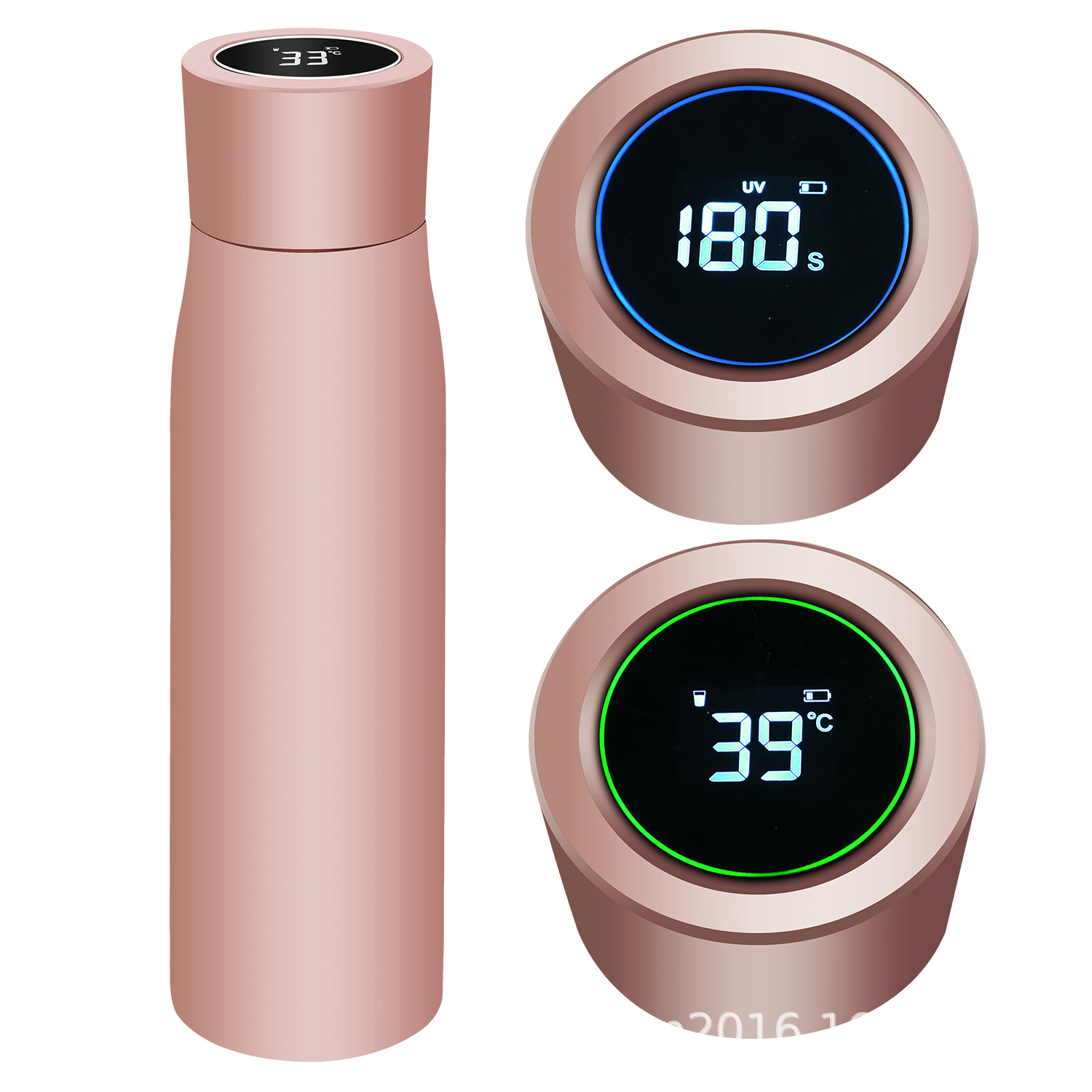 Термос-стакан с УФ-дезинфекцией 316 из нержавеющей стали с дисплеем температуры оптовая продажа USB зарядка