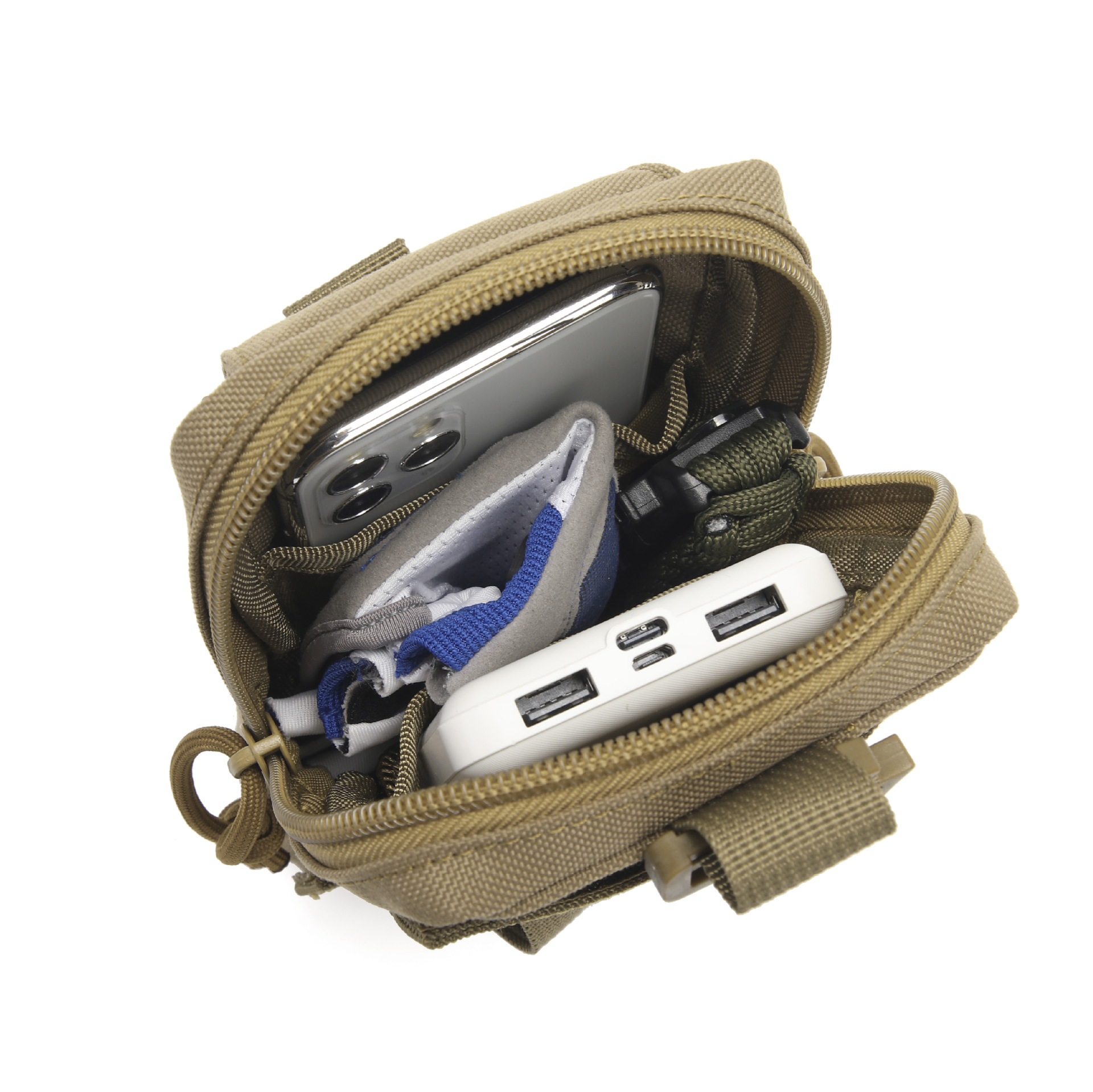 Outdoor sports mobile phone bag MOLLE accessory bag EDC storage bag multifunctional tactical accessory bag 1000D nylon